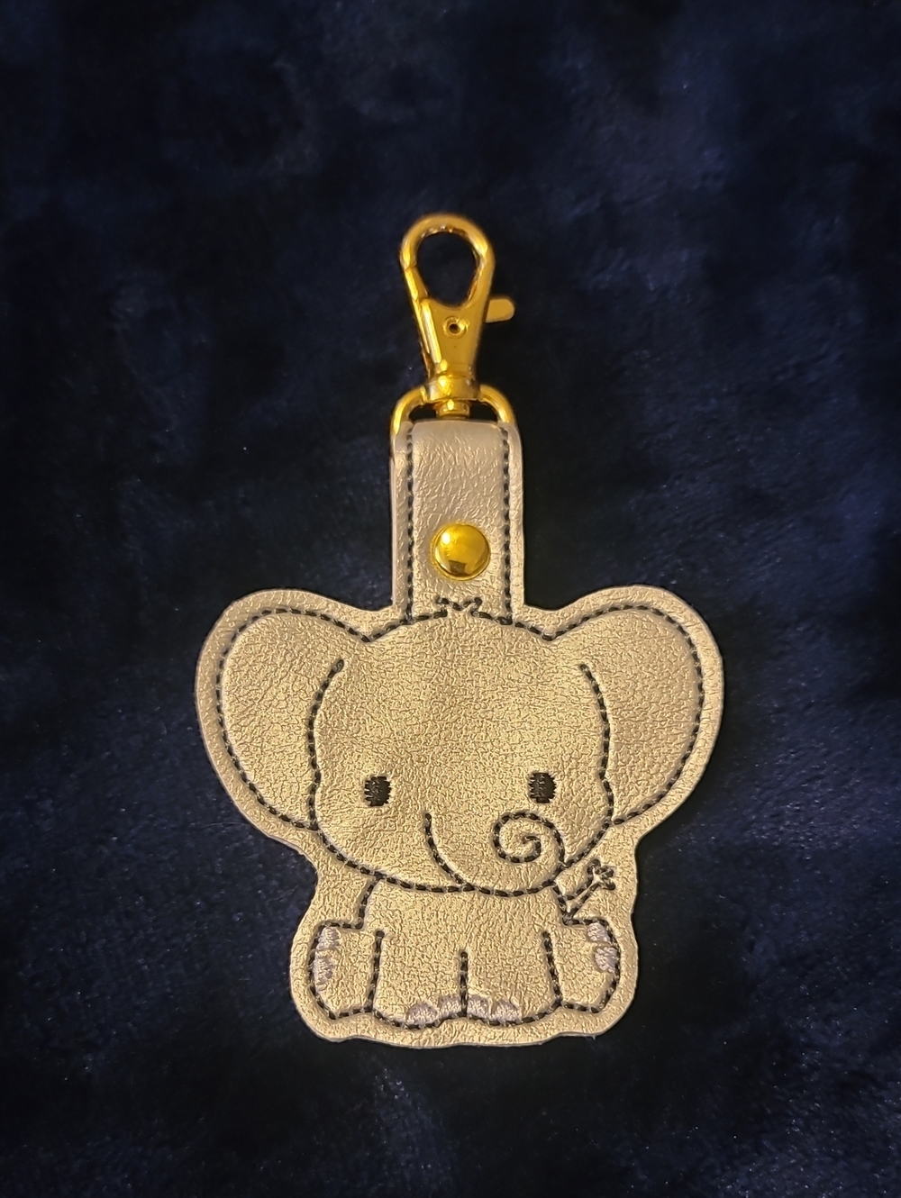 Kids Elephant Keychain Bag Charm - Gold